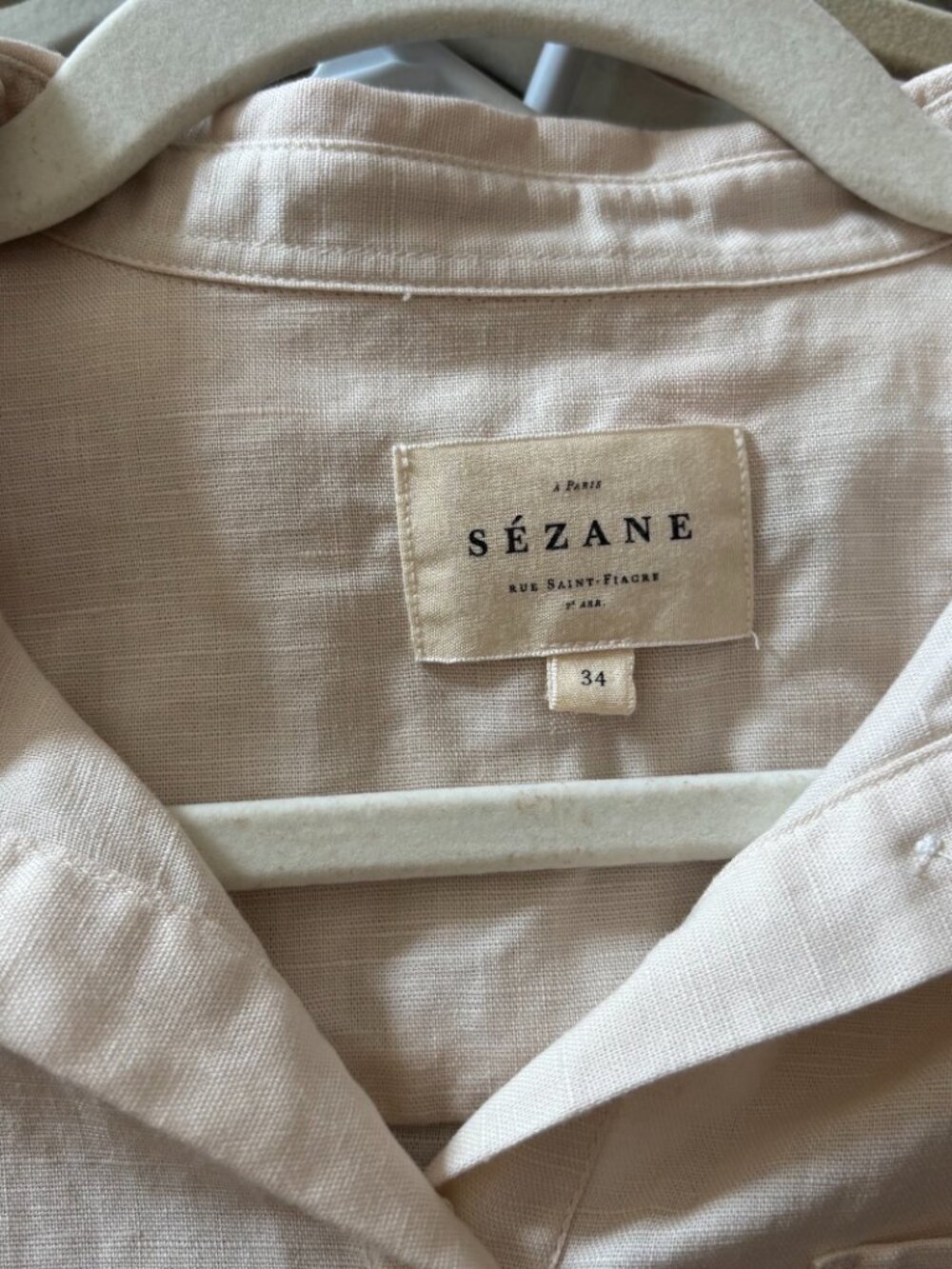 Sezane Embroidered Tomboy Shirt Italie 34 - Picture 6 of 6